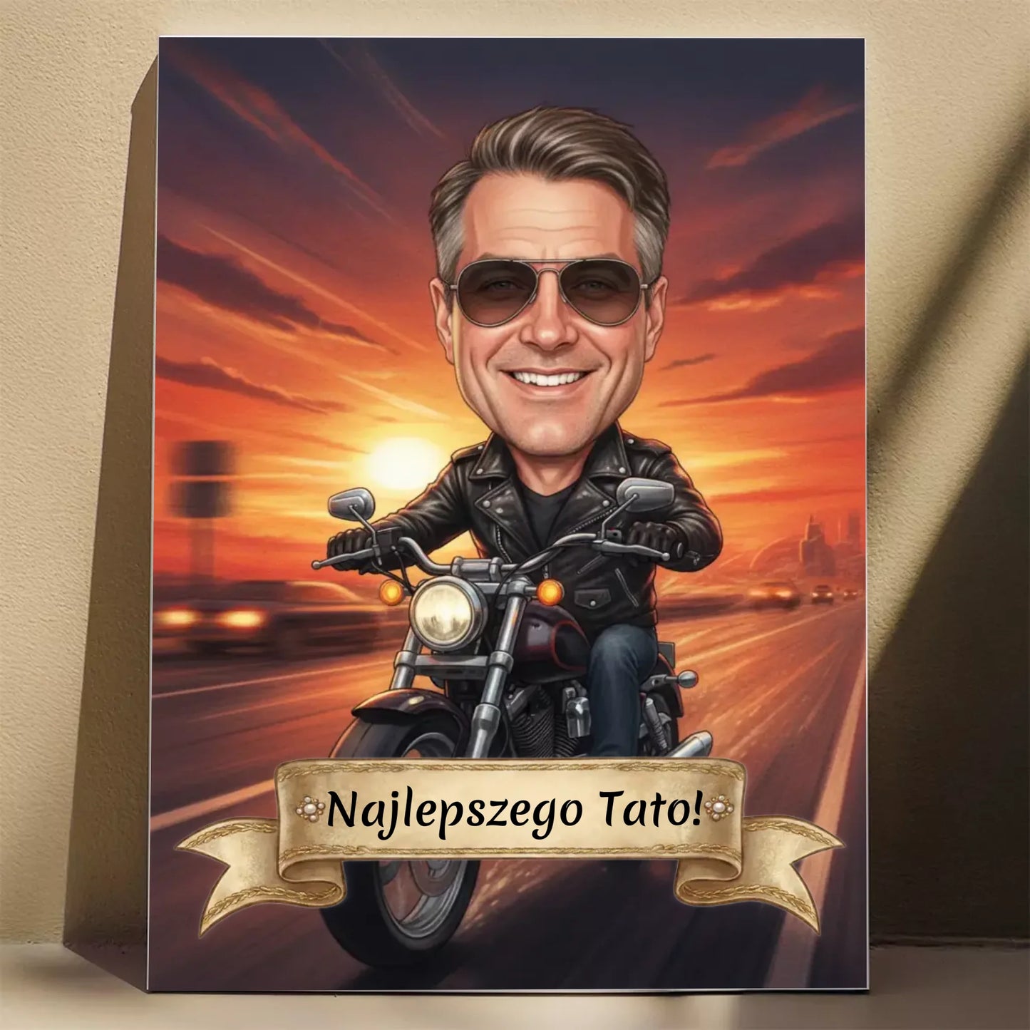 Tata Władca Szosy - Karykatura ze zdjęcia