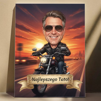 Tata Władca Szosy - Karykatura ze zdjęcia