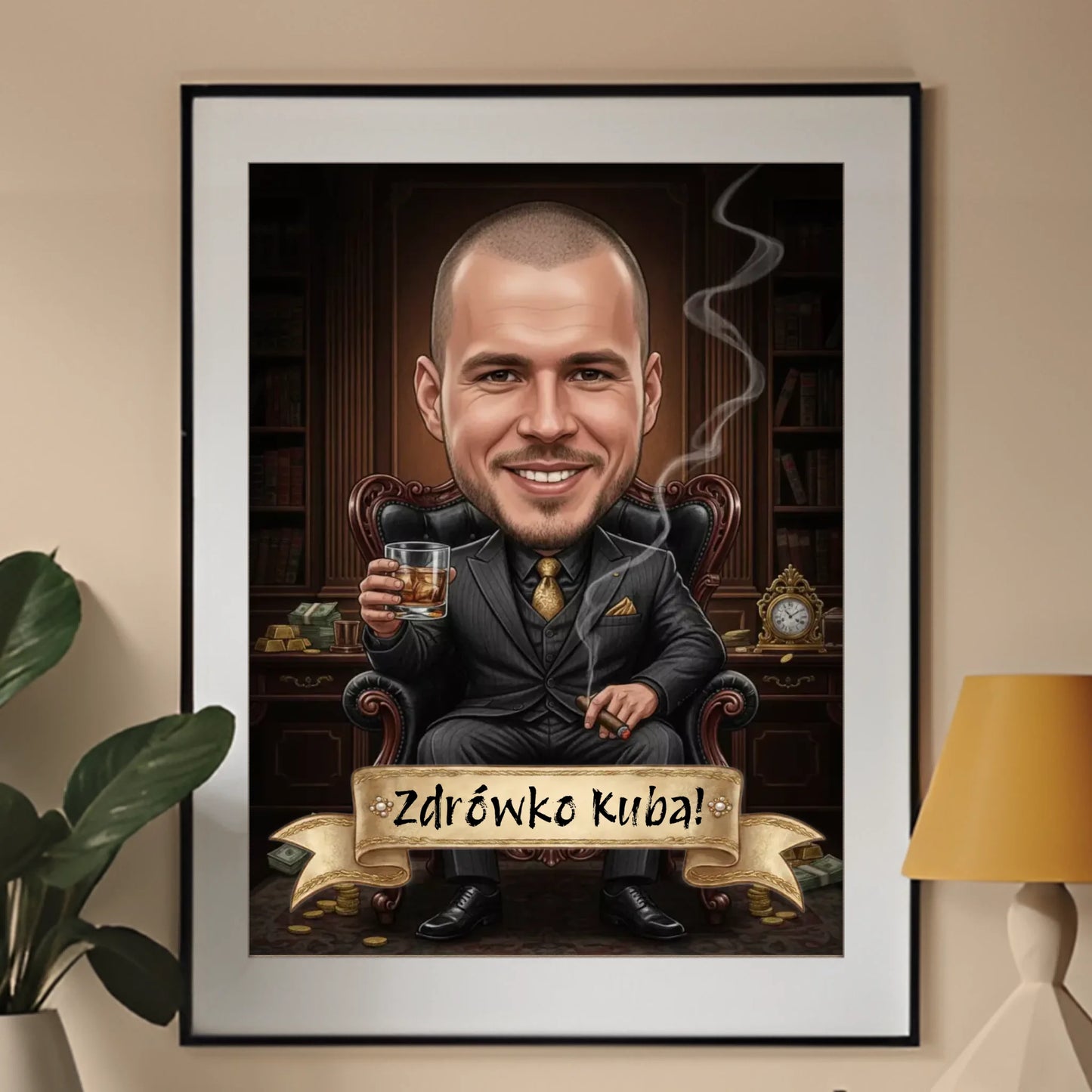 Tata CEO mafii - Karykatura ze zdjęcia