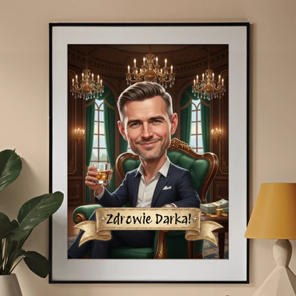 Tata boss - Karykatura ze zdjęcia