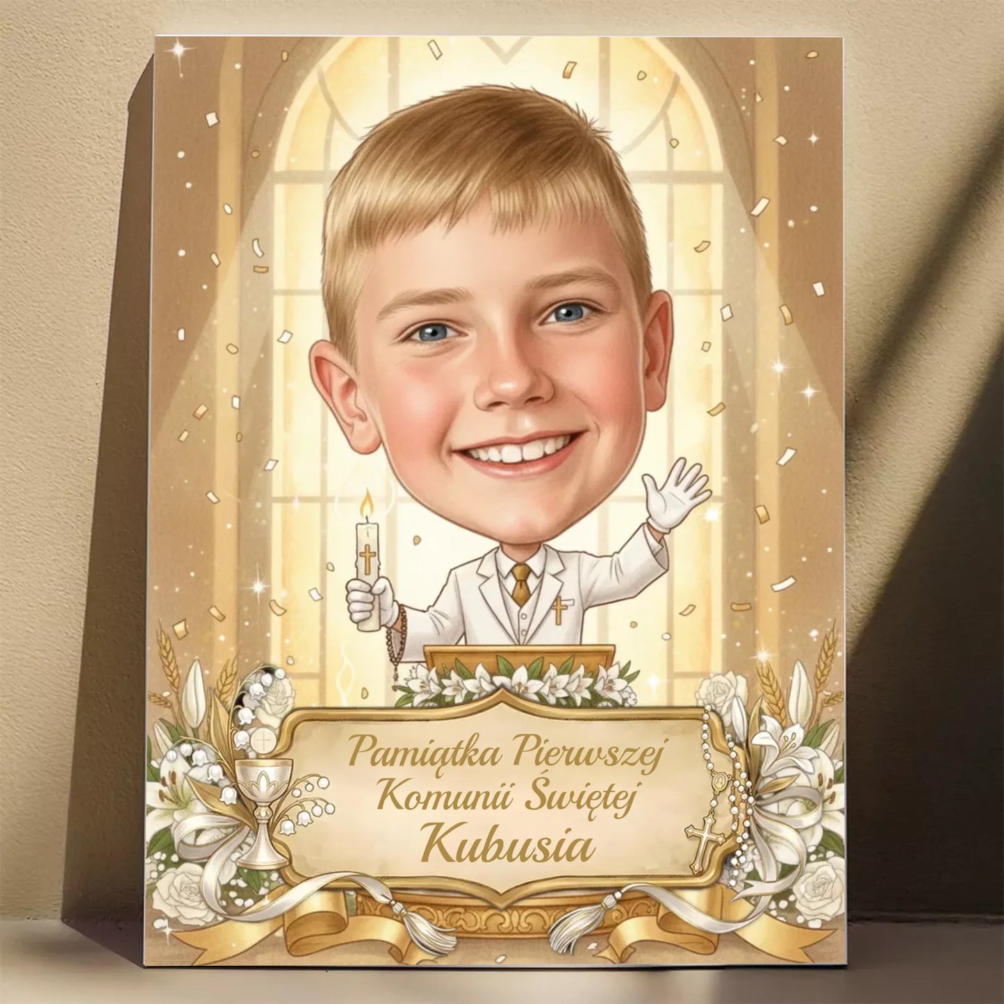 Pamiątka Komunii Świętej #5 - Karykatura ze zdjęcia