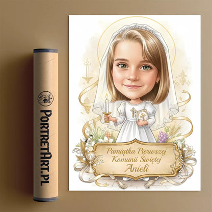 Pamiątka Komunii Świętej #8 - Karykatura ze zdjęcia