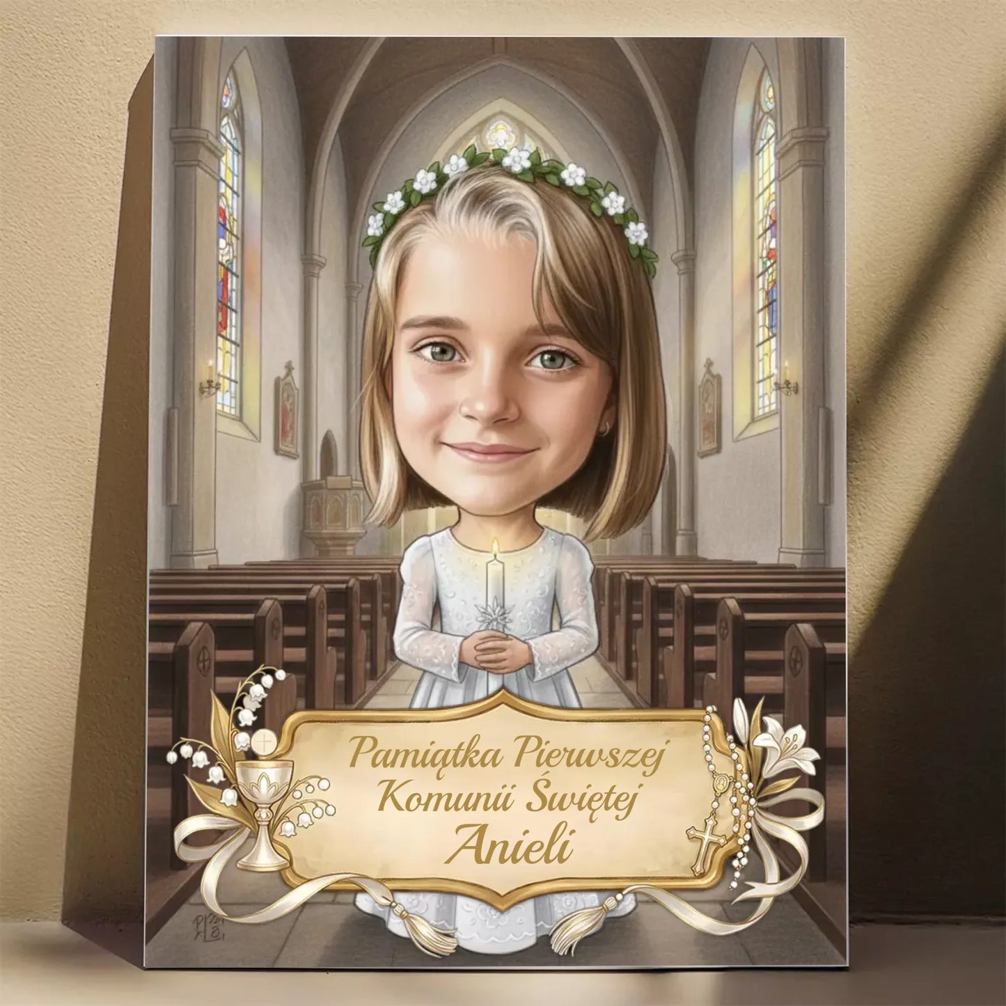 Pamiątka Komunii Świętej #10 - Karykatura ze zdjęcia