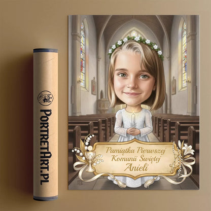 Pamiątka Komunii Świętej #10 - Karykatura ze zdjęcia
