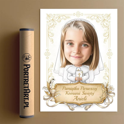 Pamiątka Komunii Świętej #14 - Karykatura ze zdjęcia