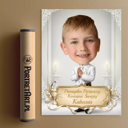 Pamiątka Komunii Świętej #15 - Karykatura ze zdjęcia