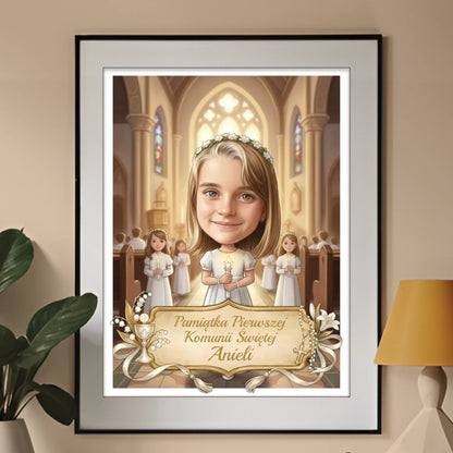 Pamiątka Komunii Świętej #16 - Karykatura ze zdjęcia