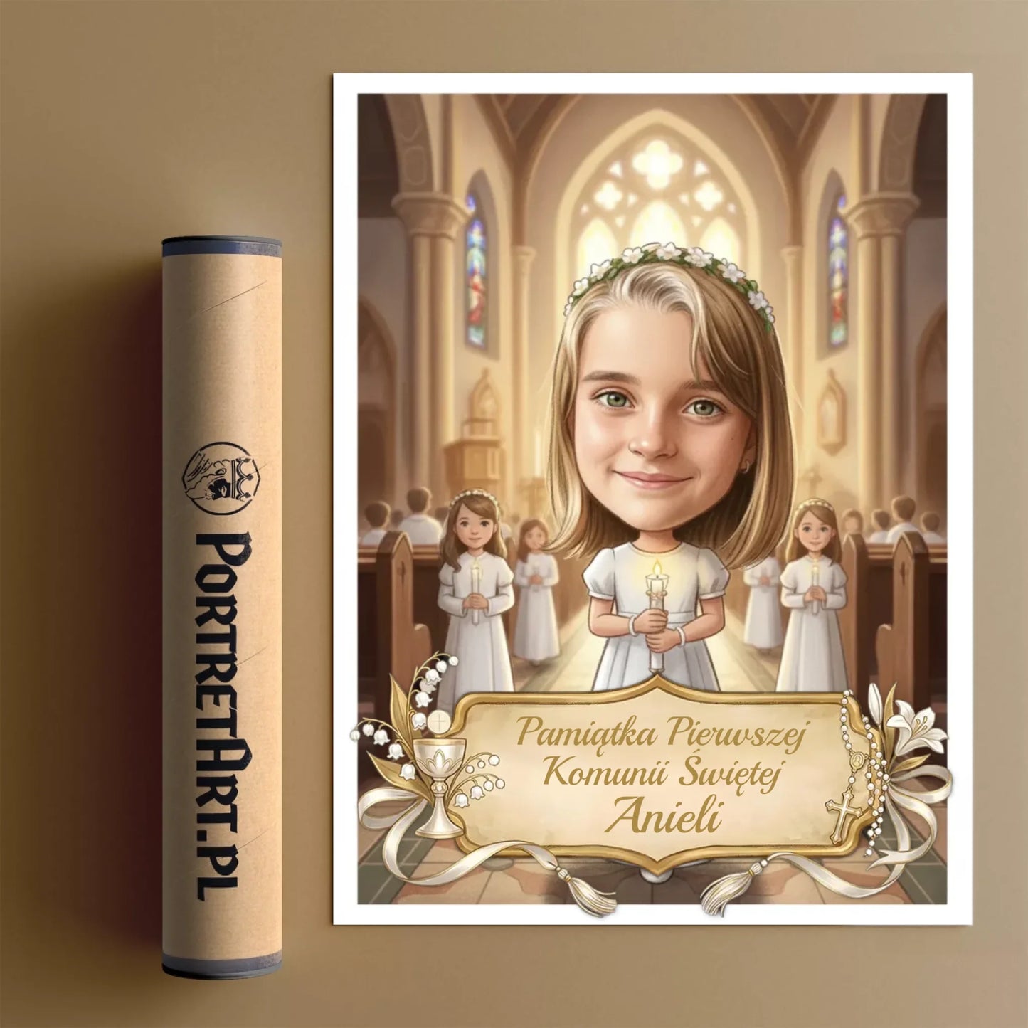 Pamiątka Komunii Świętej #16 - Karykatura ze zdjęcia