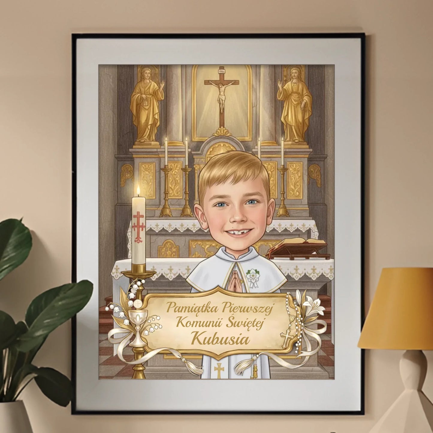 Pamiątka Komunii Świętej #17 - Karykatura ze zdjęcia