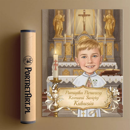 Pamiątka Komunii Świętej #17 - Karykatura ze zdjęcia