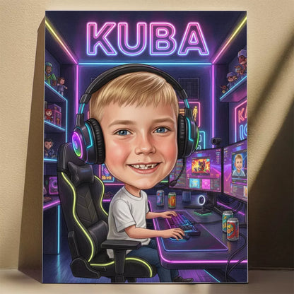 STREAMER RGB KING - Karykatura ze zdjęcia