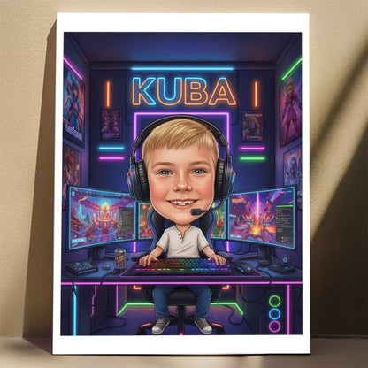 GAMER - Karykatura ze zdjęcia
