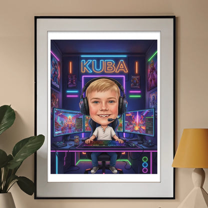 GAMER - Karykatura ze zdjęcia