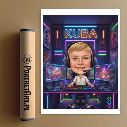 GAMER - Karykatura ze zdjęcia