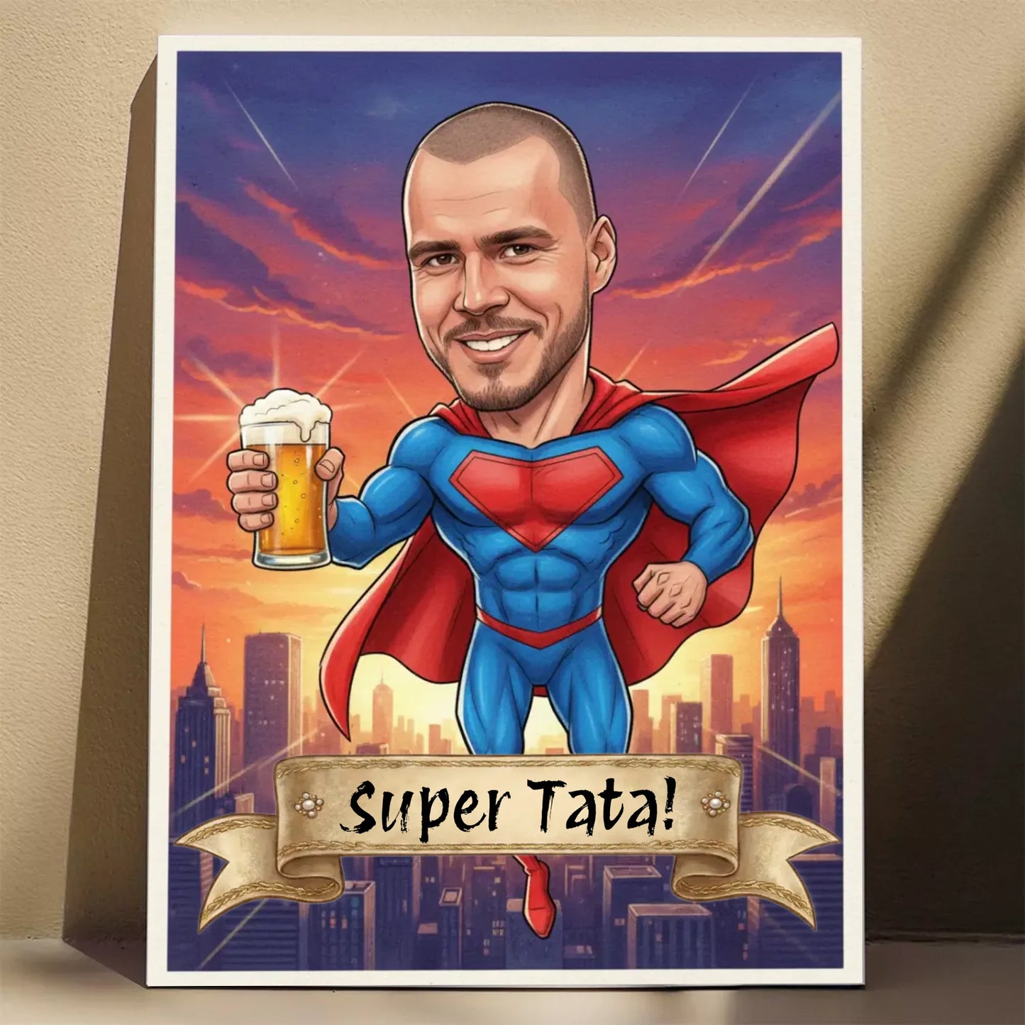 Super Tatuś  - Karykatura ze zdjęcia