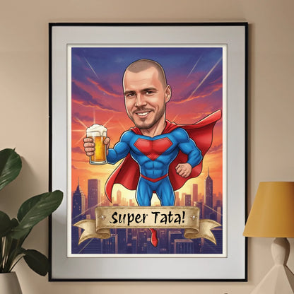 Super Tatuś  - Karykatura ze zdjęcia