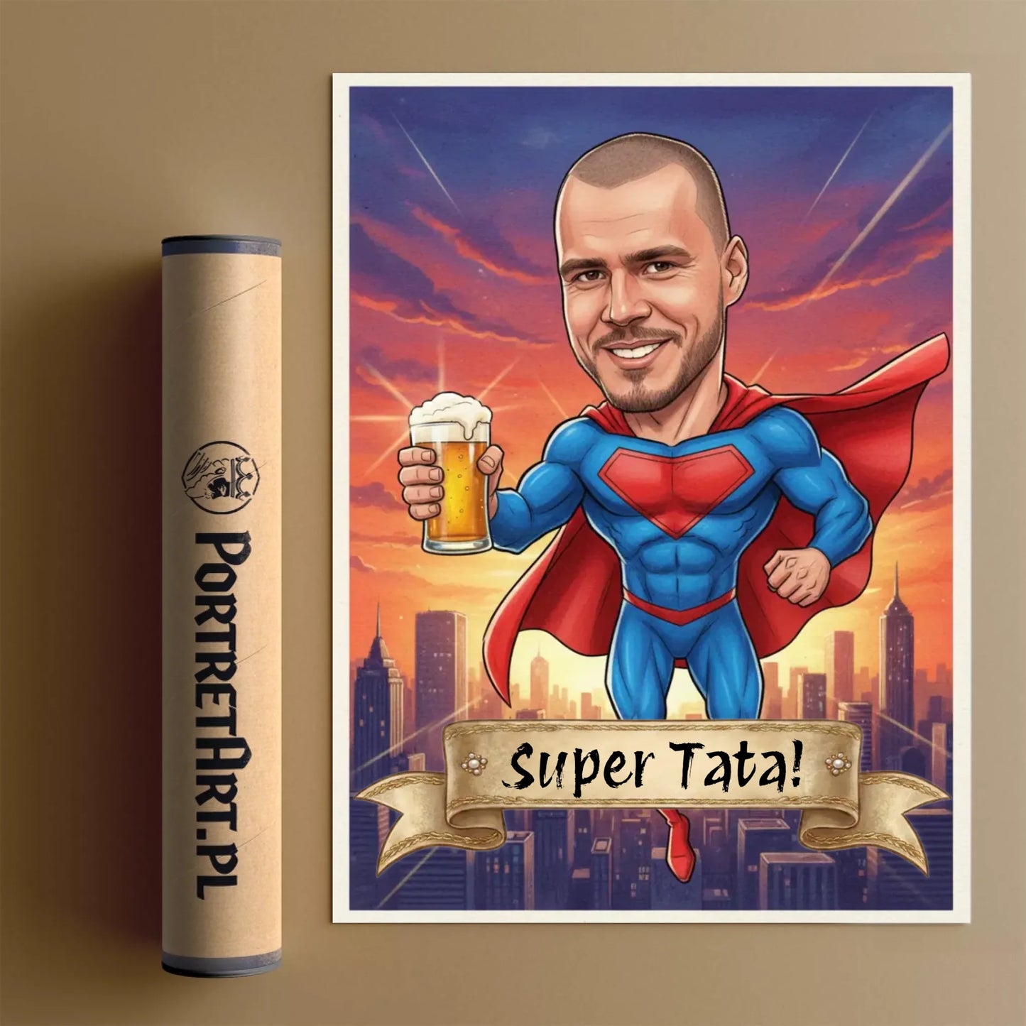 Super Tatuś  - Karykatura ze zdjęcia