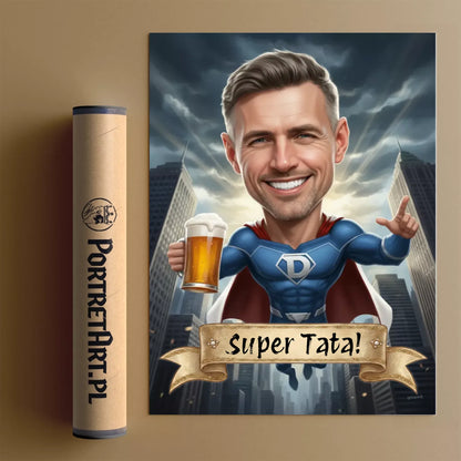 Super Tata 3D - Karykatura ze zdjęcia