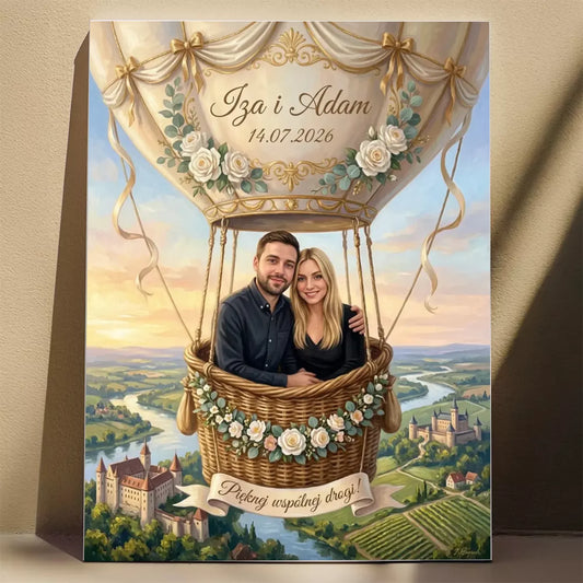 Balonem Do Ślubu - Karykatura ze zdjęcia
