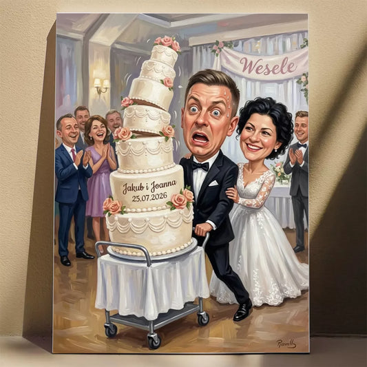 Tortowa wpadka - Karykatura ze zdjęcia