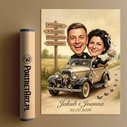 Para Młoda #1 - Karykatura ze zdjęcia