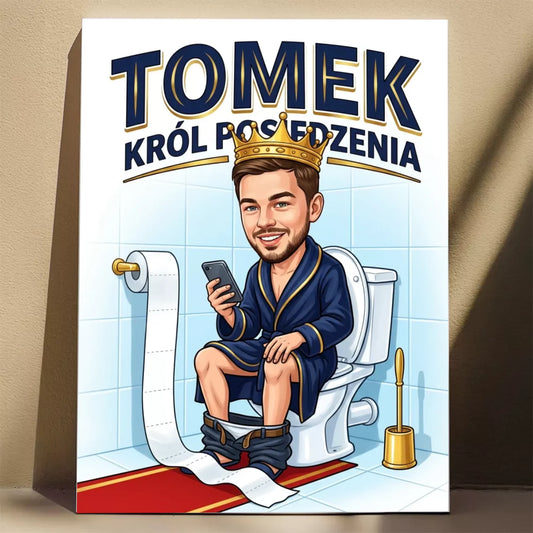 Król Posiedzenia - Karykatura ze zdjęcia