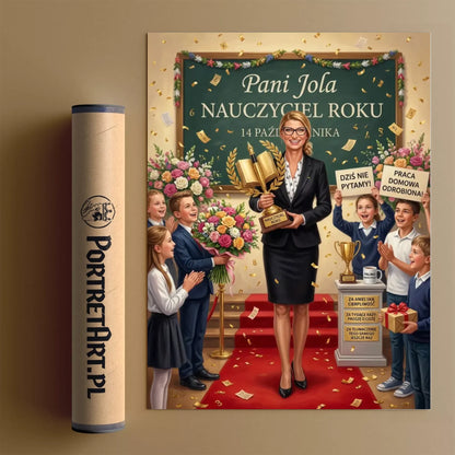 Nauczyciel roku - Karykatura ze zdjęcia