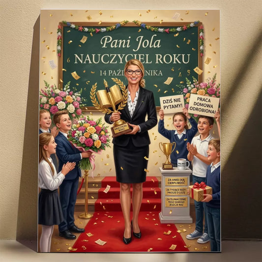 Nauczyciel roku - Karykatura ze zdjęcia